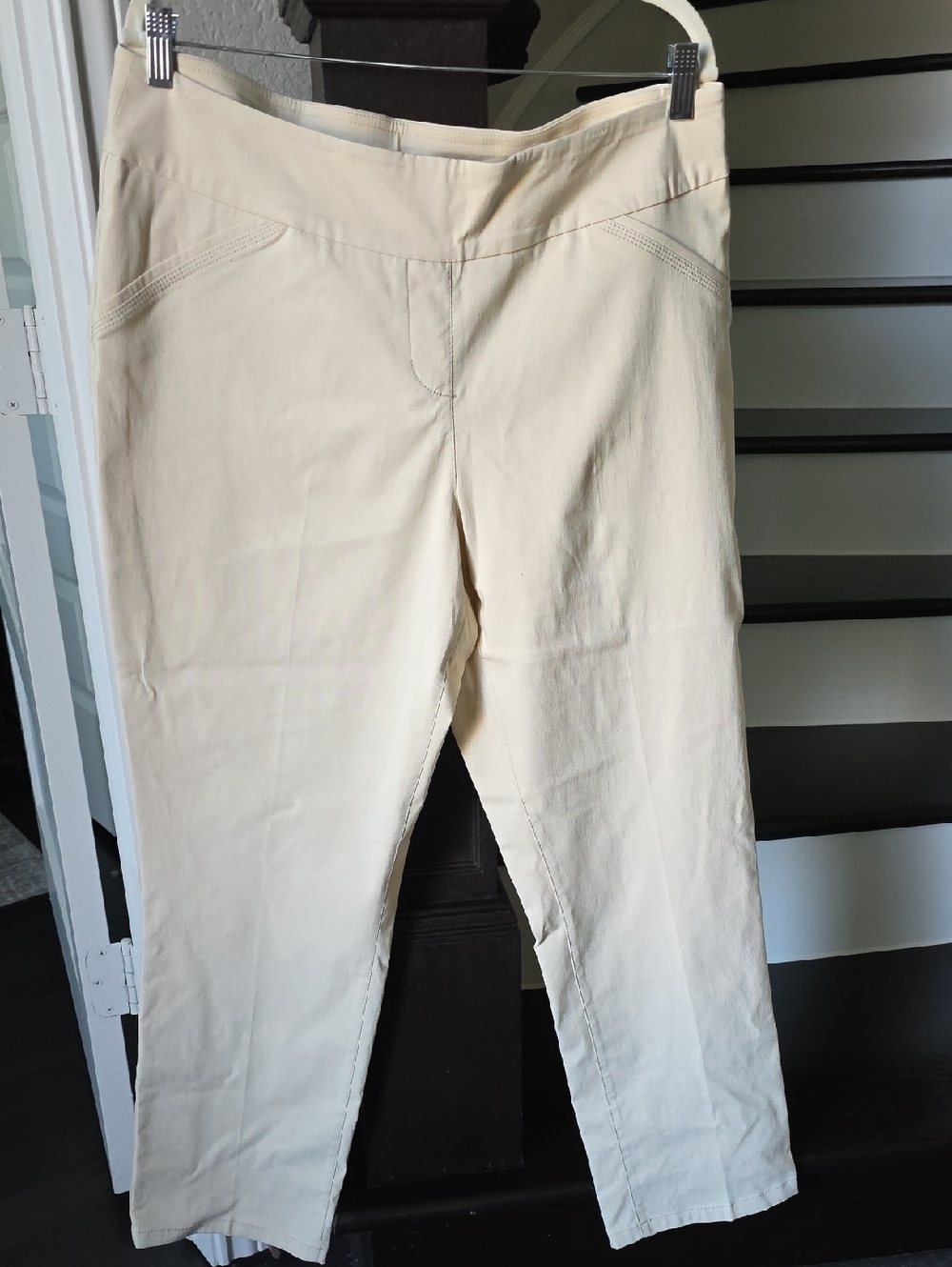 Cream Women's Stretch Pull-On Pants